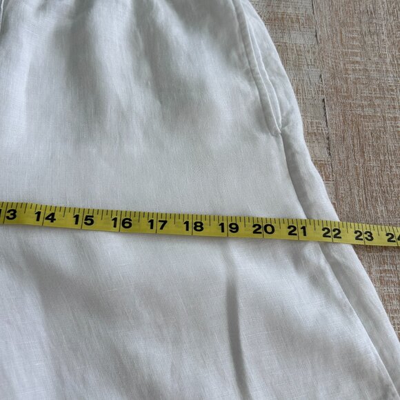J.Crew Soleil Pant Linen White Straight Leg Size Small - Picture 10 of 11